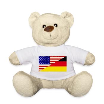 Germany and USA Vintage Flag - Teddy Bear - white - Front