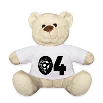 Football jersey number 04 - Teddy Bear - white - Front