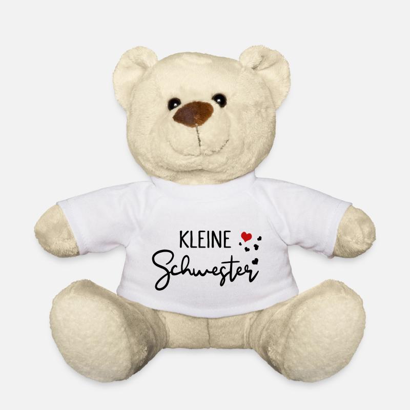 Kleine Schwester Familien Liebe - Teddy - Weiß