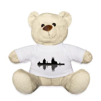 L’horizon de Cologne avec réflexion - Nounours - blanc - Devant