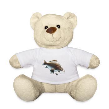 Mirror Carp Ronnie Rig Fishing Design - Teddy Bear - white - Front
