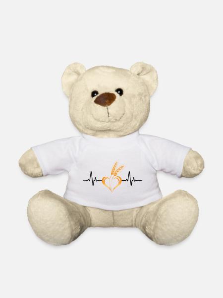 Love Getreide mit Herzfrequenz - Teddy - Weiß