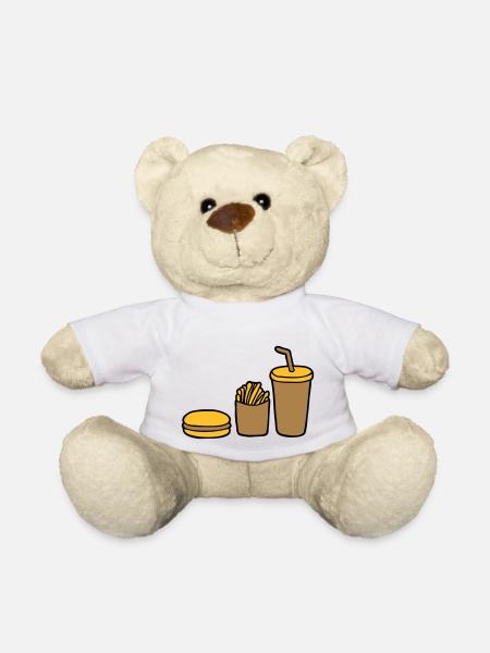 Burger Pommes Cola - Teddy - Weiß