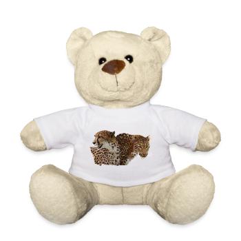 Leopard and cheetah - Teddy Bear - white - Front