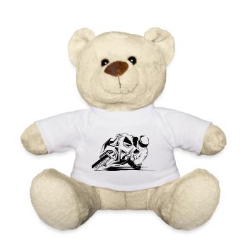 motorrad racing moto biker gp symbol Fahrer Biker - Teddy - Weiß - Vorne