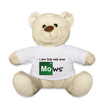 i am the one who mows / Lawn mowers with contour - Teddy Bear - white - Front