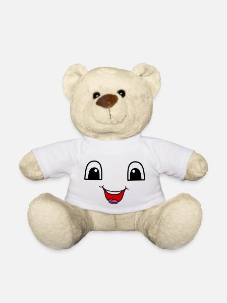 Cute face with a happy smile - Teddy Bear - white