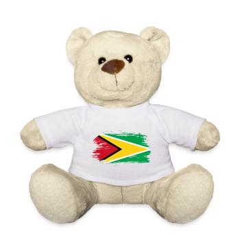 drapeau de la Guyane - Nounours - blanc - Devant