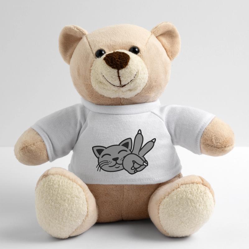 Signe de paix face chat Nounours