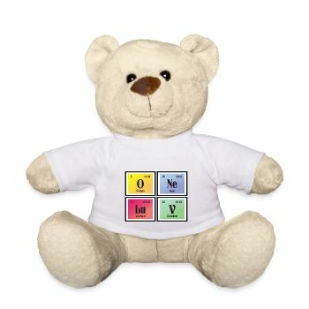 One Love | Periodic Table of Elements - Teddy Bear - white - Front