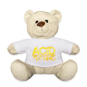 Acid Techno Rouge Jaune | Heavy Scratch Acid Techno - Nounours - blanc - Devant