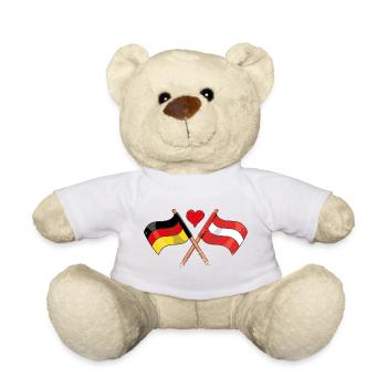 I love Austria Germany Flag Flag Heart - Teddy Bear - white - Front