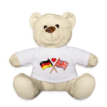 J’aime l’Angleterre Royaume-Uni Allemagne - Nounours - blanc - Devant
