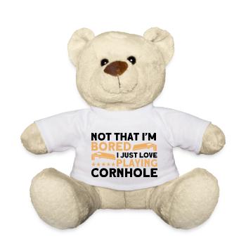 Cornhole Spiel Cornhole Spieler Maisloch Geschenk - Teddy - Weiß - Vorne