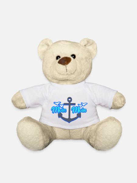 Moin Moin I Begrüßung - Teddy - Weiß