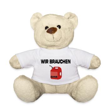 Wir brauchen Gas - Teddy - Weiß - Vorne