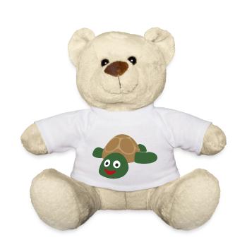 Tortue mignonne mignonne et joyeuse - Nounours - blanc - Devant