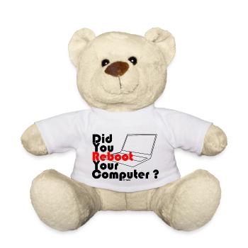 Did you reboot your computer? IT TECH - Nounours - blanc - Devant