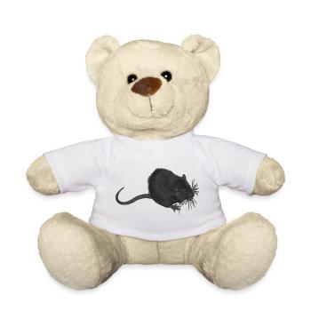 tierdesigns verschenken, ratte, süße Kleintiere - Teddy - Weiß - Vorne