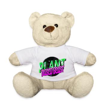 earth veggie birthday present idea fun vegetable - Teddy Bear - white - Front