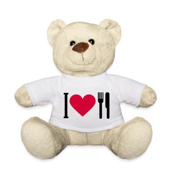 I love food - Teddy - Weiß - Vorne