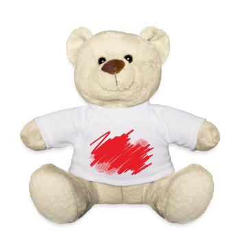 color blob splash painter gift colorful paint - Teddy Bear - white - Front
