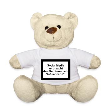 Social Media - Berufswunsch "Influencerin" - Teddy - Weiß - Vorne