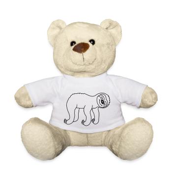 Paresseux fatigué couché pendu - Nounours - blanc - Devant