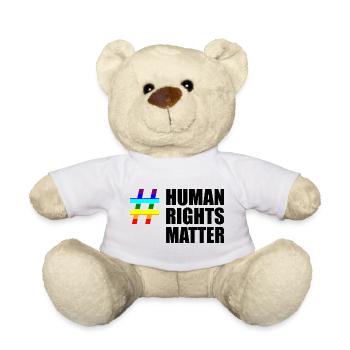 Les droits de l’homme comptent arc-en-ciel - Nounours - blanc - Devant