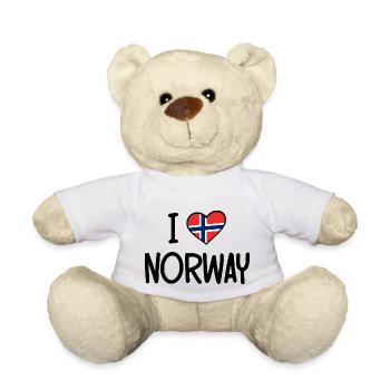 J’aime la Norvège - Nounours - blanc - Devant