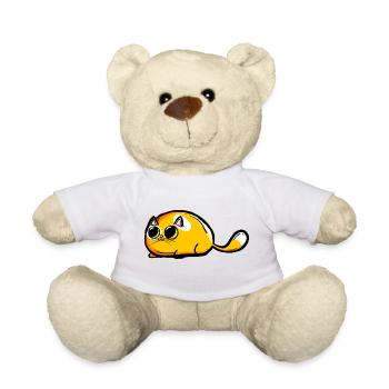 Orange Katze bunte Cartoon Comic - Teddy - Weiß - Vorne
