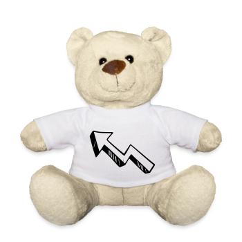 Pfeil Zeichnung Skizze schwarz - Teddy - Weiß - Vorne