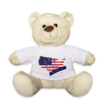 Happy Independence Day - Teddy - Weiß - Vorne