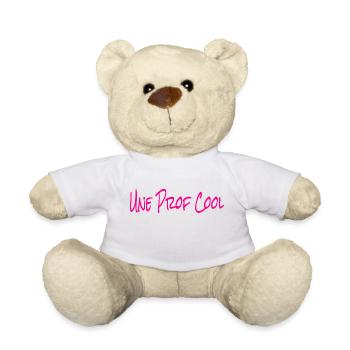 Une Prof Cool Eine coole Französisch Lehrerin - Teddy - Weiß - Vorne