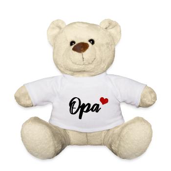 Opa Großvater Herz - Teddy - Weiß - Vorne