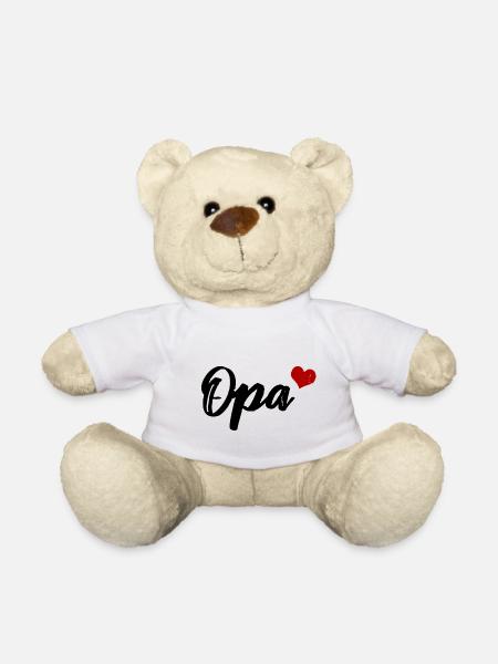 Opa Großvater Herz - Teddy - Weiß