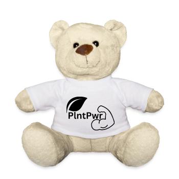 Plant Power T-Shirt - Teddy - Weiß - Vorne