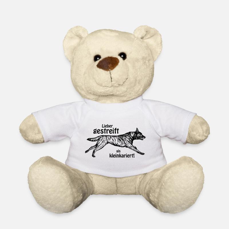 Lieber gestreift als kleinkariert - schwarz - Teddy - Weiß