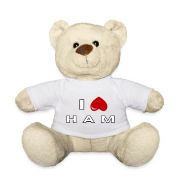 I hate Ham - Teddy Bear - white - Front