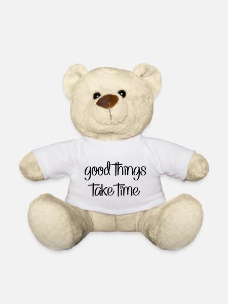 Lustige Sprüche für Ungeduldige - Teddy - Weiß