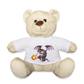 Dragon en colère - Nounours - blanc - Devant