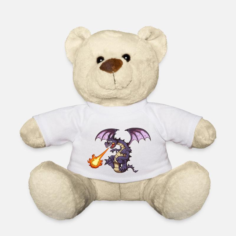 Dragon en colère - Nounours - blanc