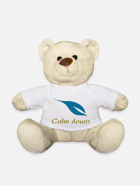 Calm down - Teddy Bear - white
