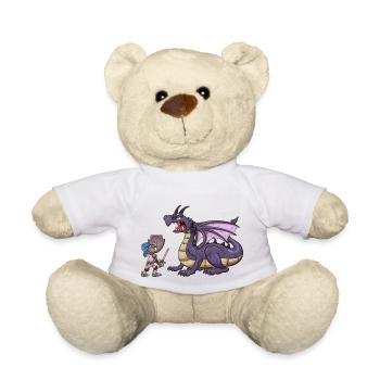 Knight VS Dragon - Teddy Bear - white - Front
