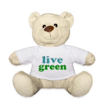 Vivre vert - Nounours - blanc - Devant