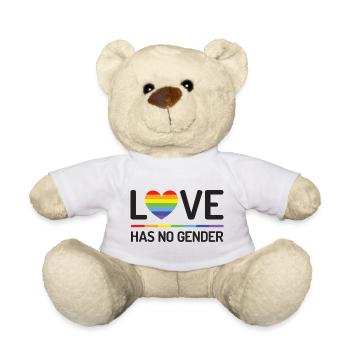 Pride Month - Love Has No Gender - Teddy Bear - white - Front