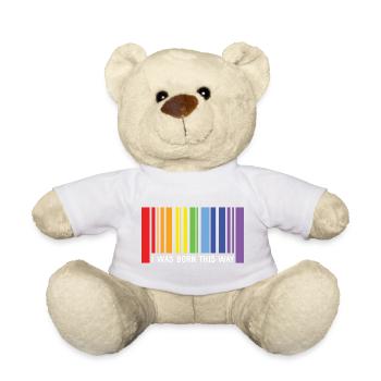 Mois de la fierté LGBT - Je suis né de cette façon - Nounours - blanc - Devant