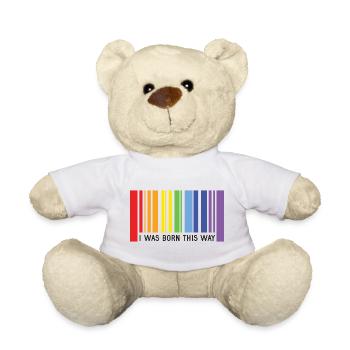 Mois de la fierté LGBT - Je suis né de cette façon - Nounours - blanc - Devant