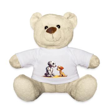 Amis « Chien et Robot » Chemise Amitié - Nounours - blanc - Devant