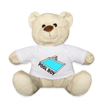 Pool Boy - Pool Junge - Design - Teddy - Weiß - Vorne